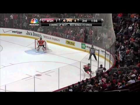 Joel Ward goal 4-1 Feb 27 2013 Washington Capitals vs Philadelphia Flyers NHL Hockey