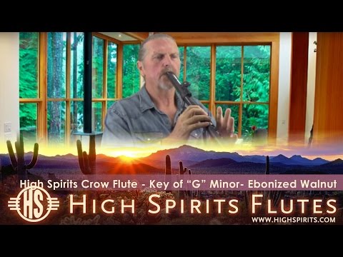 Crow Flute - key of G - Ebonized Walnut