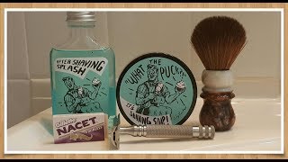 Traditional Wet Shaving - Italian Barber triple milled soap Barbershop Blue with matching aftershave