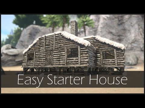 Ark | Simple Wooden/Thatch Starter House (Tutorial) [1]