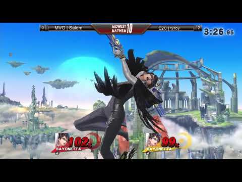 Midwest Mayhem 10 Generation X Loser's Finals: MVG| Salem (Bayonetta) vs. E2C| Tyroy (Bayonetta)