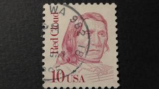 US postage stamps. Red Cloud. Postage stamp price 10 cents