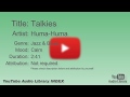 Talkies Huma Huma Jazz Blues Calm YouTube Audio Library BGM
