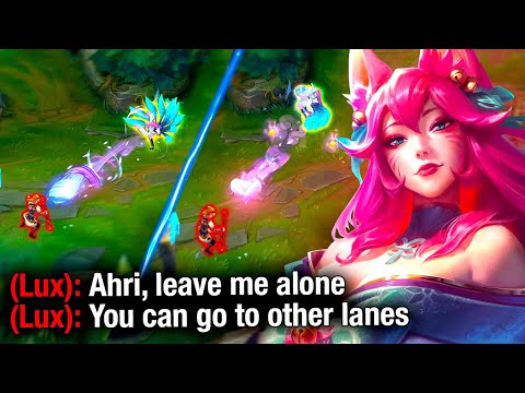 League of Legends But I Only Camp ONE Lane The Entire Game! (Enemy Lux RAGES)