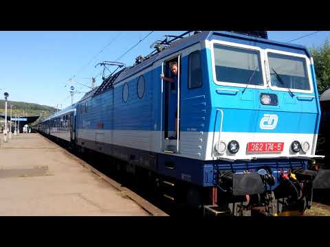 Seria 362 174 ČD połączenie R 979 Barbora odjazd z Kutna Hora hl. n. 11.08.2018 4K