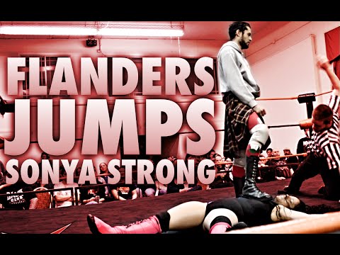 Good-Hank Flanders JUMPS Sonya Strong before matchup - House of Glory Wrestling