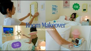 turning this tiny room into my dream cozy bedroom — solo apartment makeover