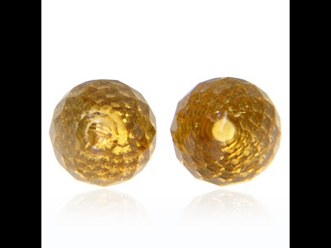 Cercei Stud Aur 14k Galben Citrin Natural - Accent Solar