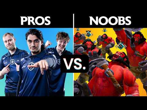 How Many Noobs to Beat 3 Dota Pros?