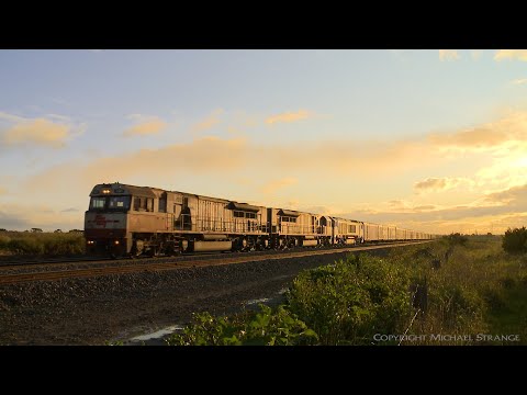 SCT 5PM9 With Boxcars, Louvre Vans & Shipping Containers - PoathTV Australian Trains & Railways