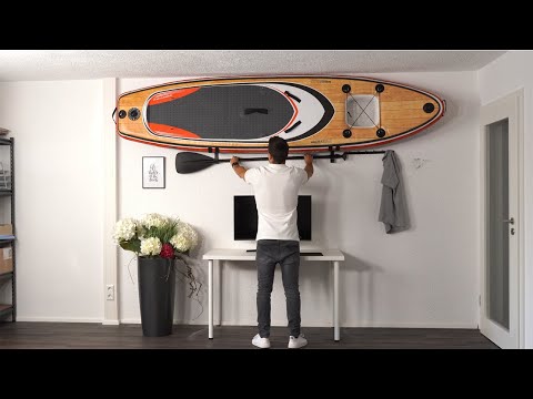 4boarder® SUP RACKy Wand-Halterung für SUP | Stand up Paddleboard | Surfboard | Wellenreiter |