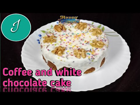 Coffee and White chocolate cake। Anniversary special