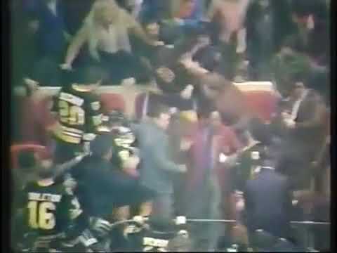 NHL. Famous shoe brawl. Rangers vs Bruins