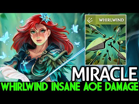 MIRACLE [Windranger] Facets Whirlwind Insane AOE Damage Dota 2