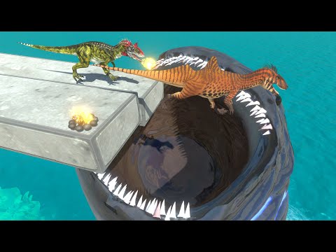 Jump on the mouth of the big bloop - Animal Revolt Battle Simulator