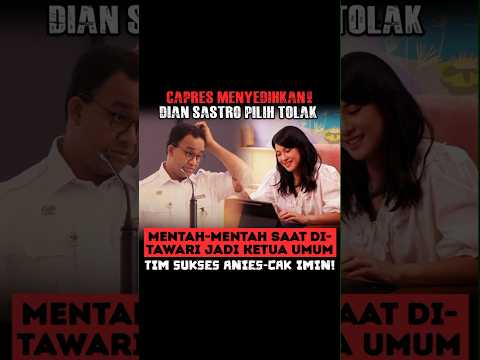 DIAN SASTROWARDOYO TOLAK JADI TIM SUKSES ANIES BASWEDAN...!!! 😱😱😱