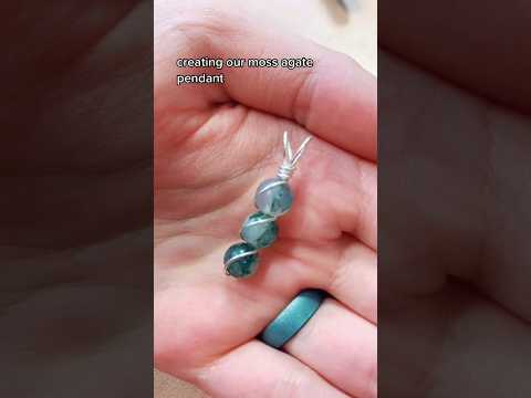 How to make a wire wrapped pendant using beads!