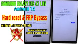 Samsung Galaxy Tab A7 Lite Android 12 How to Hard reset/FRP Bypass Google Account Lock