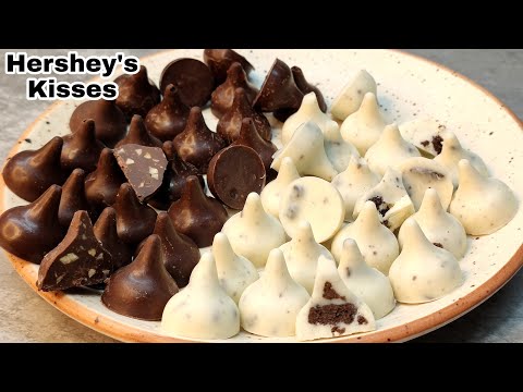 Hershey's Style Homemade Kisses Chocolate|Oreo &Salted Almond Kiss Chocolate|घर मे बनाए सिर्फ 80रूमे