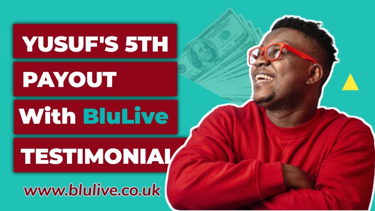"I just received my 5th payout with BluLive!" Yusuf shares his excitement.
