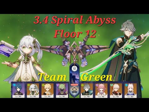 3.4 Spiral Abyss Floor 12 ft. C0 Hyperbloom Kuki & C0 Quicken Alhaitham [Genshin Impact]