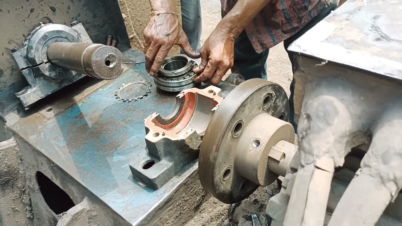 SNA 514 PLUMBER BLOCK FITTING, BEARING 22218 FITTING, how to fitting plumber block in blower