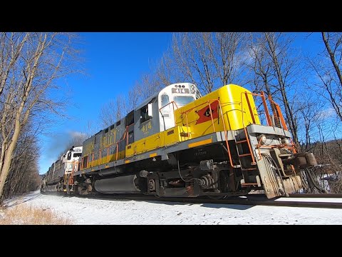 Chasing Delaware Lackawanna PO-74 with DL #414 (Lehigh Valley C420) Leading