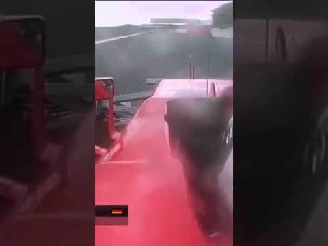 Vettel checking rainfall & overtakes Kimi Raikkonen Silverstone 2015