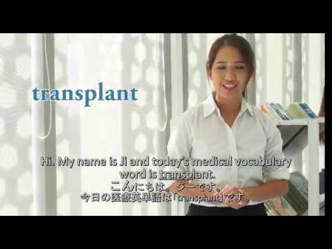Medical Vocabulary 17 - Transplant (メディカルイングリッシュ17 －移植)