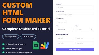 How to Create HTML Forms with Tailwind & Link to Google Sheets in 5 Minutes | D24