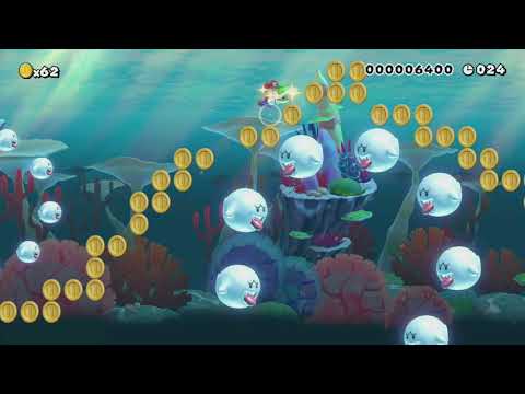 甲羅スピスイSpeedSwiming平成最後のガバ修正復刻コース by かずまTV ~ World Record! - Super Mario Maker - No Commentary 1bs