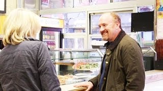 Comedian Louis CK Tackles Life's Obstacles Over a NYC Slice With Diane Sawyer