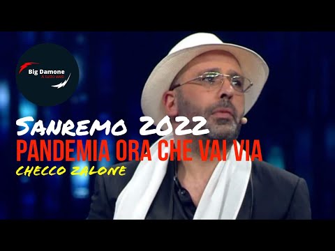 🤣 Checco ZALONE a SANREMO 2022 in versione virologo canta: "Pandemia ora che vai via"!