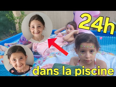Mouna and Aya spent 24 hours in the POOL 4 players 1 winner!! (Old skin)