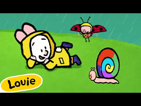 Luluś, narysuj mi 🎨 Louie, narysuj mi ślimaka | Filmy edukacyjne dla dzieci | louie cartoon