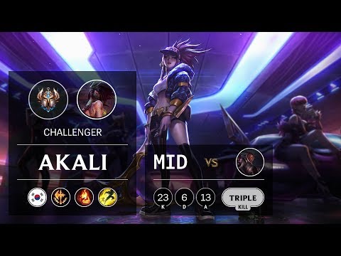Akali Mid vs Lucian - KR Challenger Patch 9.24