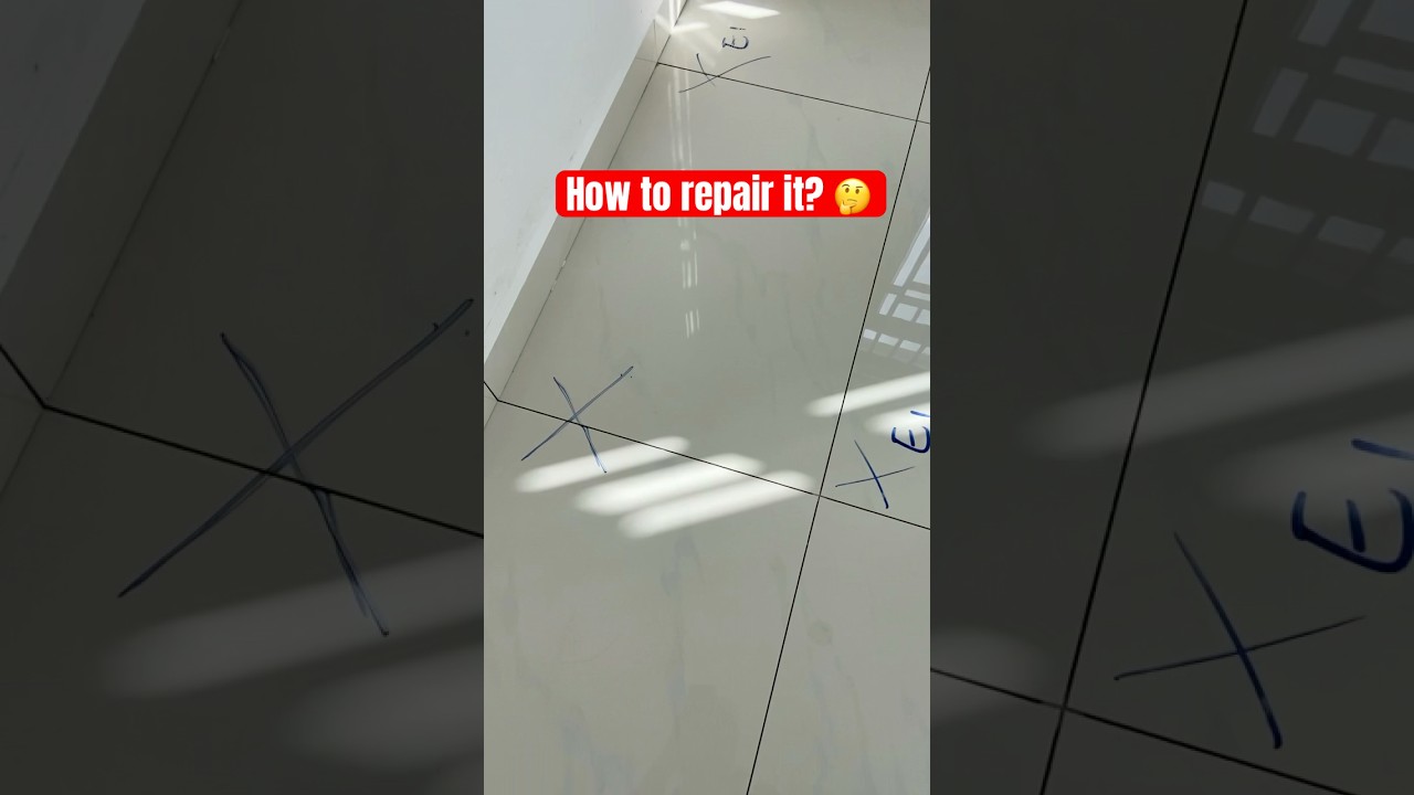 Check the hollow sound of floor tile, no need the tool 🤔#floortiles #tiles #finishing #decoration