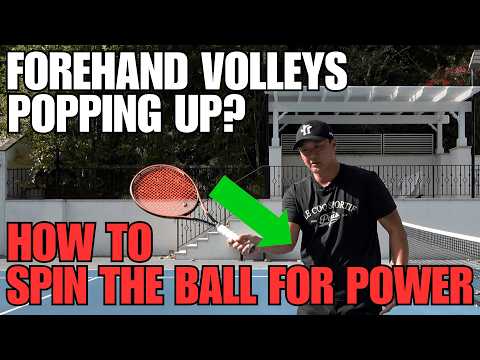 強勁正手截擊球的強力上旋技巧教學！ (How to generate spin for powerful forehand volleys)