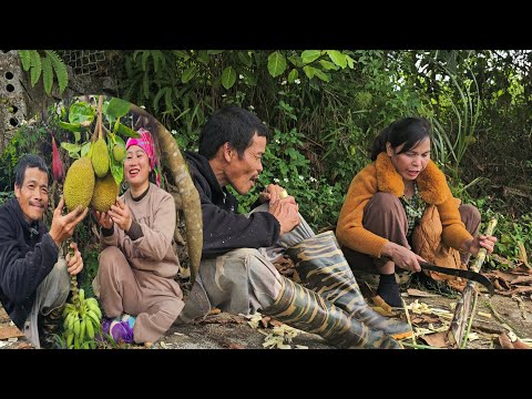 Grandpa and His Granddaughter Phuc Ha Gardening Together: Smiles Fill the Countryside