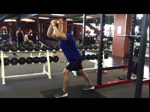 Banded Overhead Triceps Extension