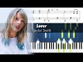 Taylor Swift - Lover - Romantic Piano Tutorial with Sheet Music