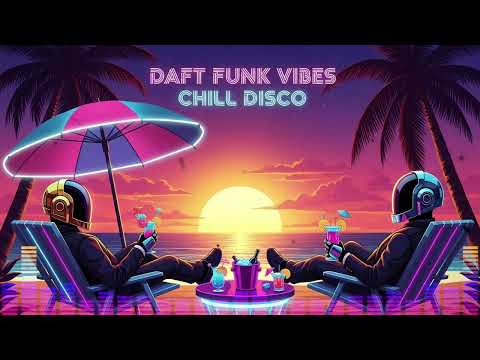 🎧 ROBOTIC SUNSET GROOVE 💿 The Ultimate Daft Punk-Style Chill Disco x Beach Lounge Mix!