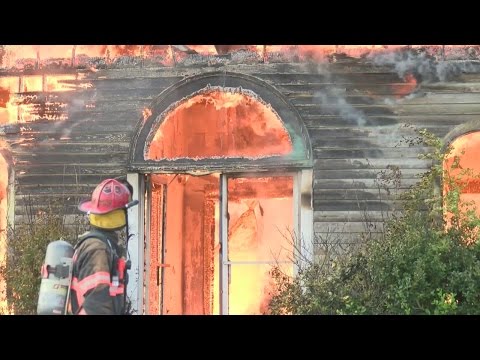 Pitt Co. firefighters taking part in live burn training exercise