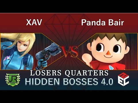 Hidden Bosses 4.0  LOSERS QUARTERS - XAV (Zero Suit Samus) vs Panda Bair (Villager)