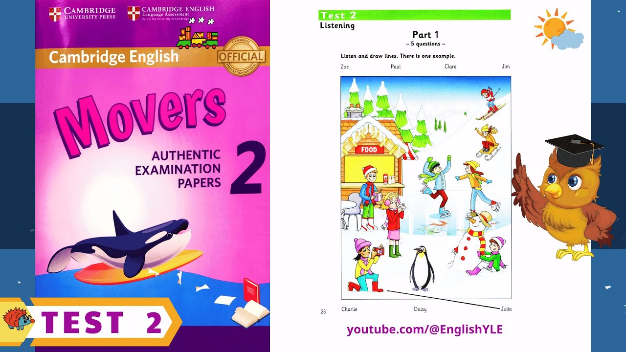 [ Movers 2 - Test 2 - NEW ] Authentic Examination Papers | Listening Test 2 (With Answer Key)