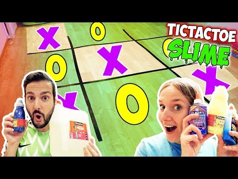 *TIC TAC TOE SCHLEIM CHALLENGE* Wer macht den besseren Glibber Slime? Kaan oder Nina? *FUN*