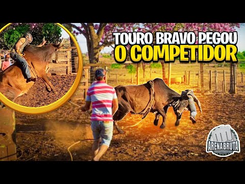 TOURO BRAVO PEGOU O COMPETIDOR - Montando em alguns Touros da Cia Rancho do Valle