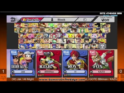 Jak/All Might vs GoTE 8BitMan/ZAKU Doubles Grand Finals at GoTE 4TheKids 2016