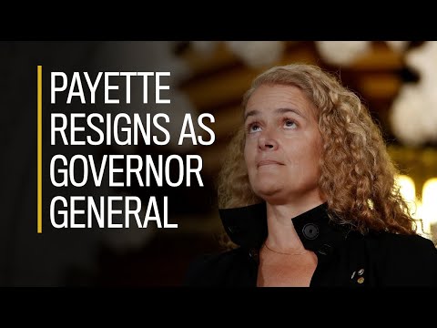 Julie Payette resigns as governor general
