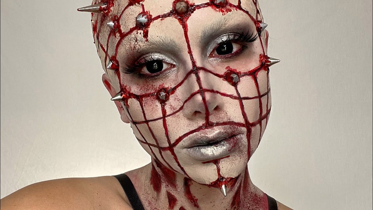 GLAM PINHEAD MAKEUP TUTORIAL | HALLOWEEN MAKEUP 2023 | TAYLOR BEE